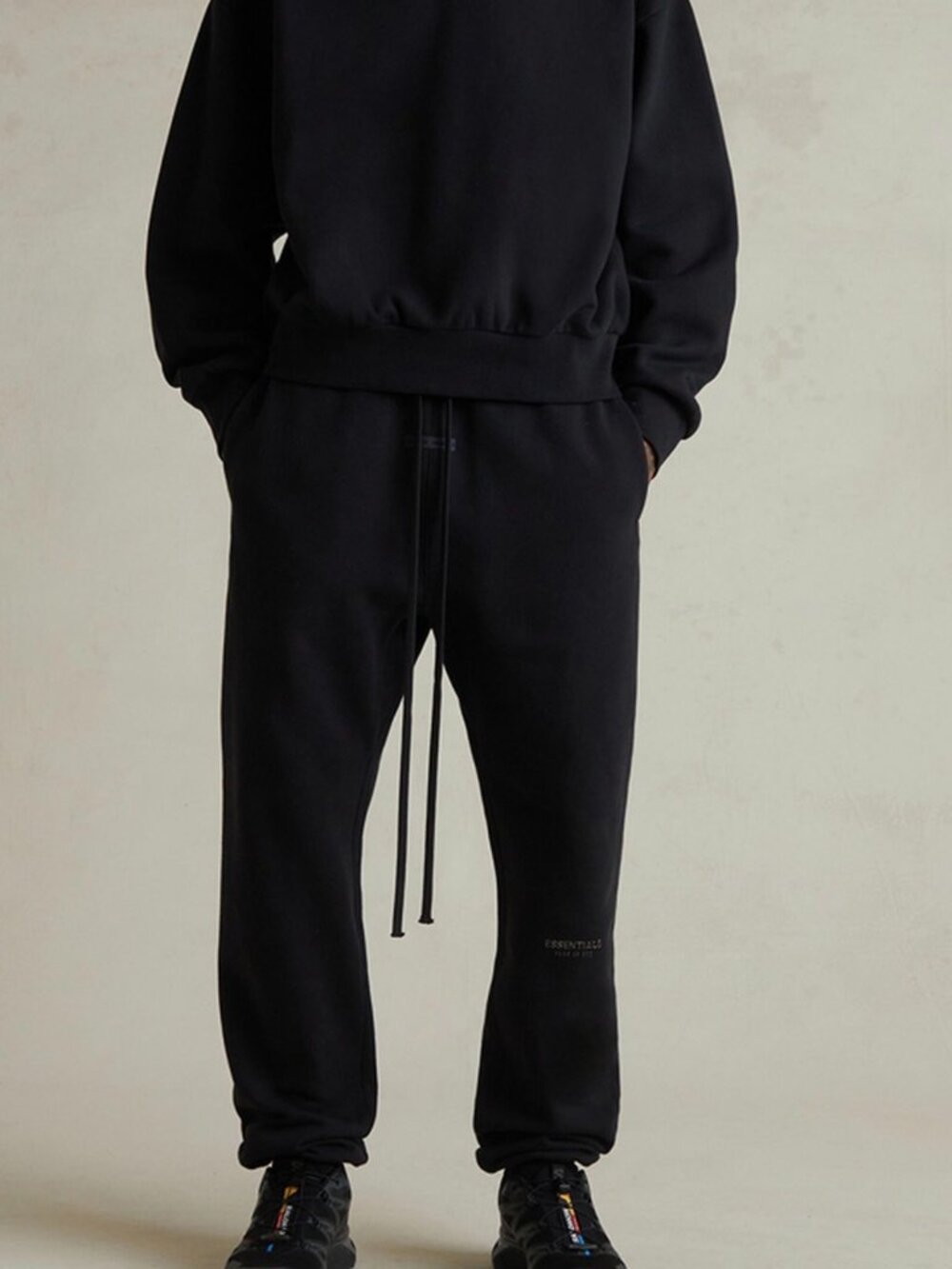 Essentials Fear Of God Jet Black Joggers XL
